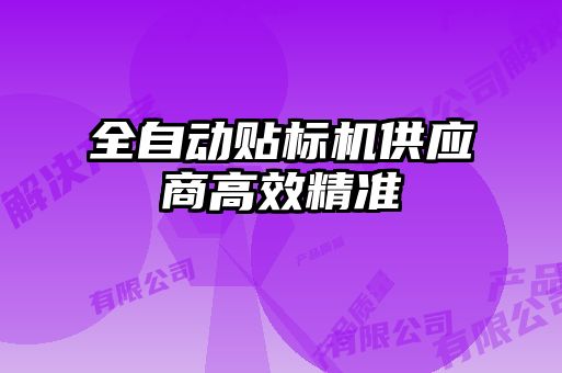 全自動(dòng)貼標(biāo)機(jī)供應(yīng)商高效精準(zhǔn)
