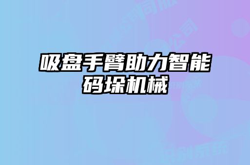 吸盤手臂助力智能碼垛機(jī)械