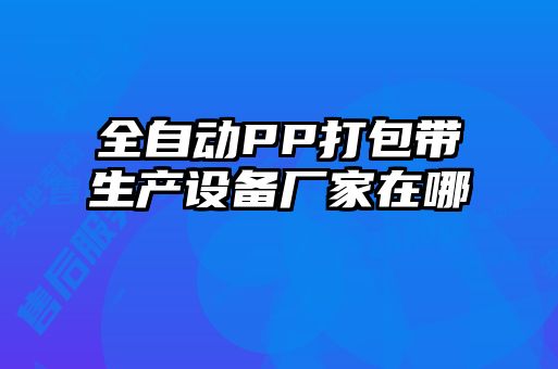 全自動PP打包帶生產(chǎn)設(shè)備廠家在哪