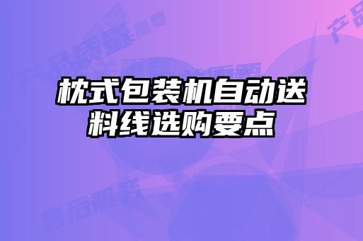 枕式包裝機(jī)自動送料線選購要點