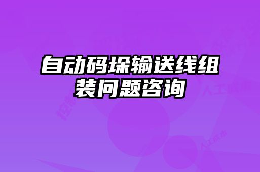 自動(dòng)碼垛輸送線組裝問(wèn)題咨詢