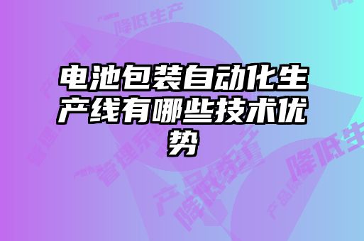電池包裝自動化生產(chǎn)線有哪些技術優(yōu)勢
