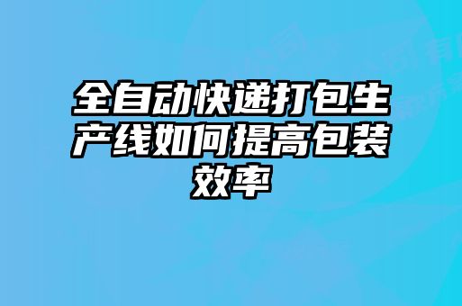 全自動快遞打包生產(chǎn)線如何提高包裝效率