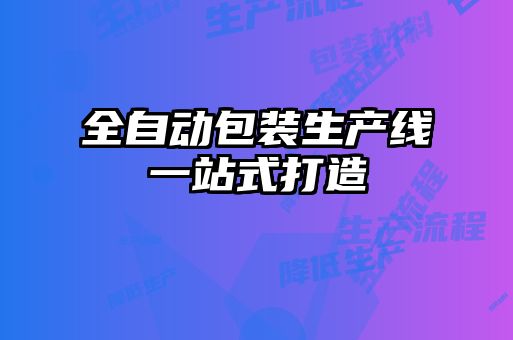 全自動包裝生產(chǎn)線一站式打造