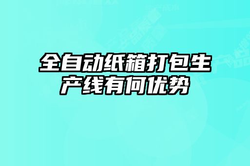 全自動紙箱打包生產(chǎn)線有何優(yōu)勢