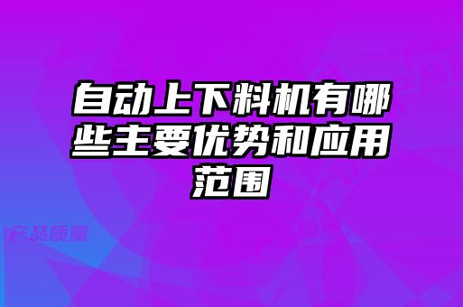 自動上下料機(jī)有哪些主要優(yōu)勢和應(yīng)用范圍